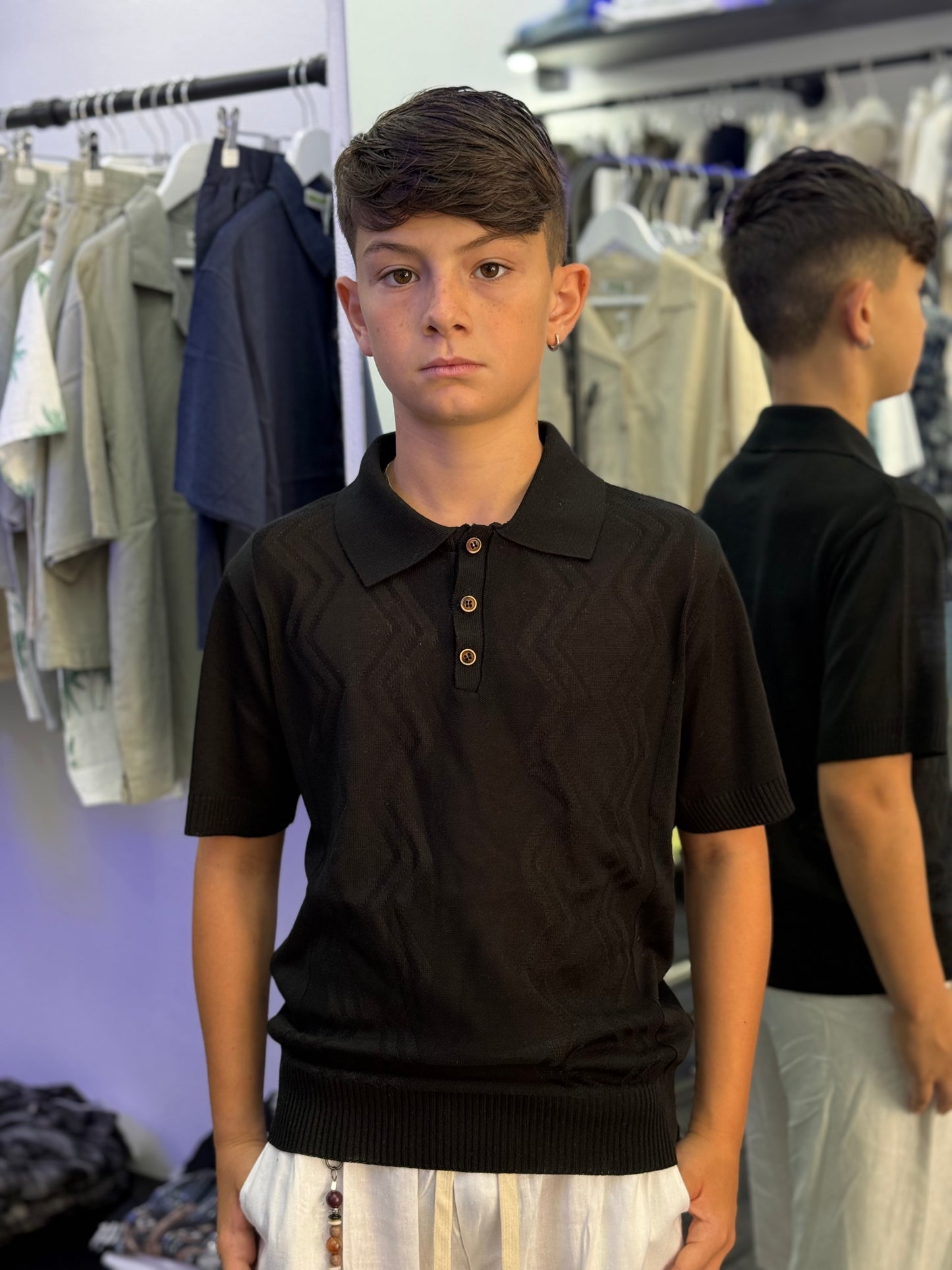 POLO IN FILO NERA