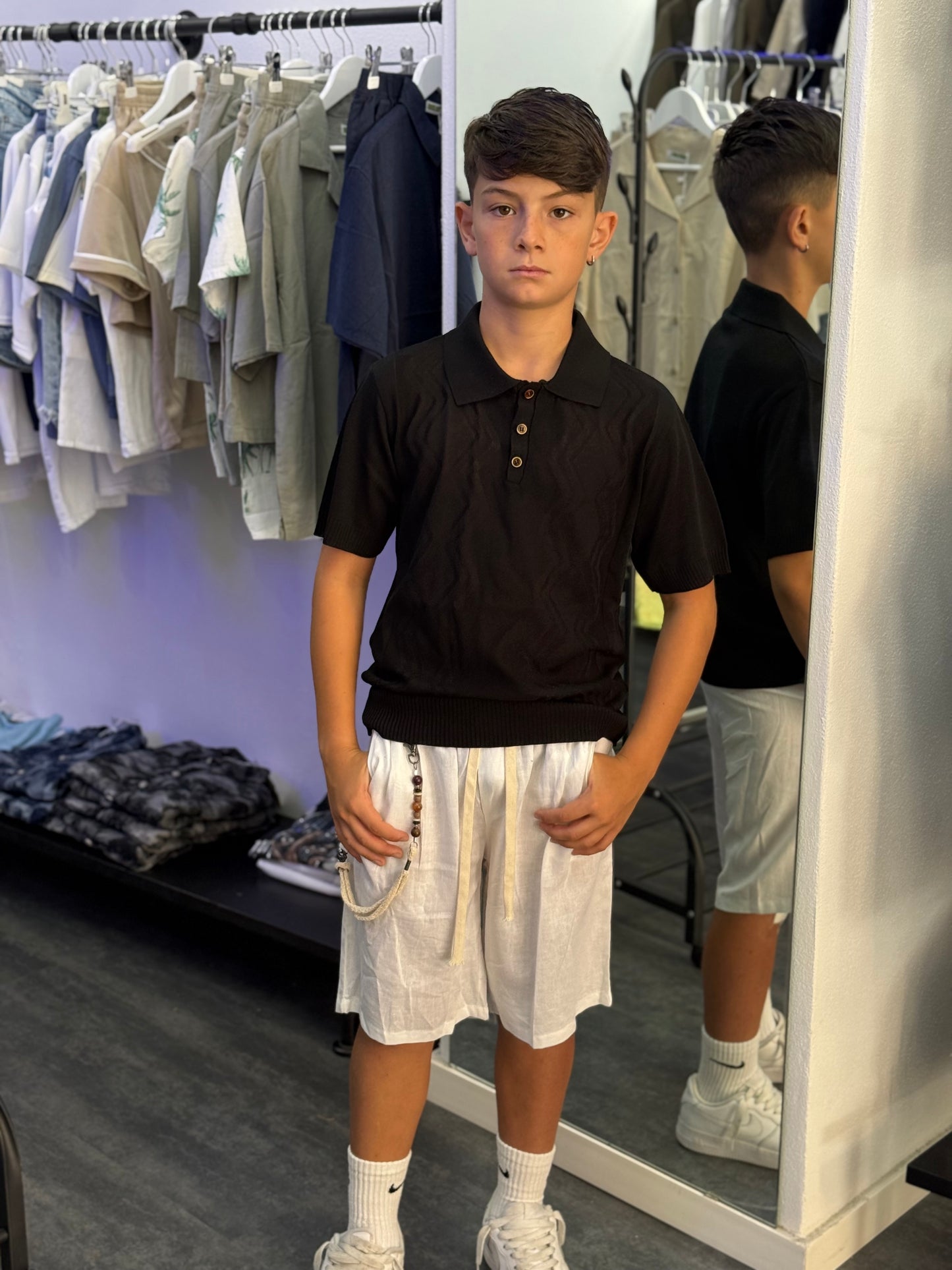POLO IN FILO NERA