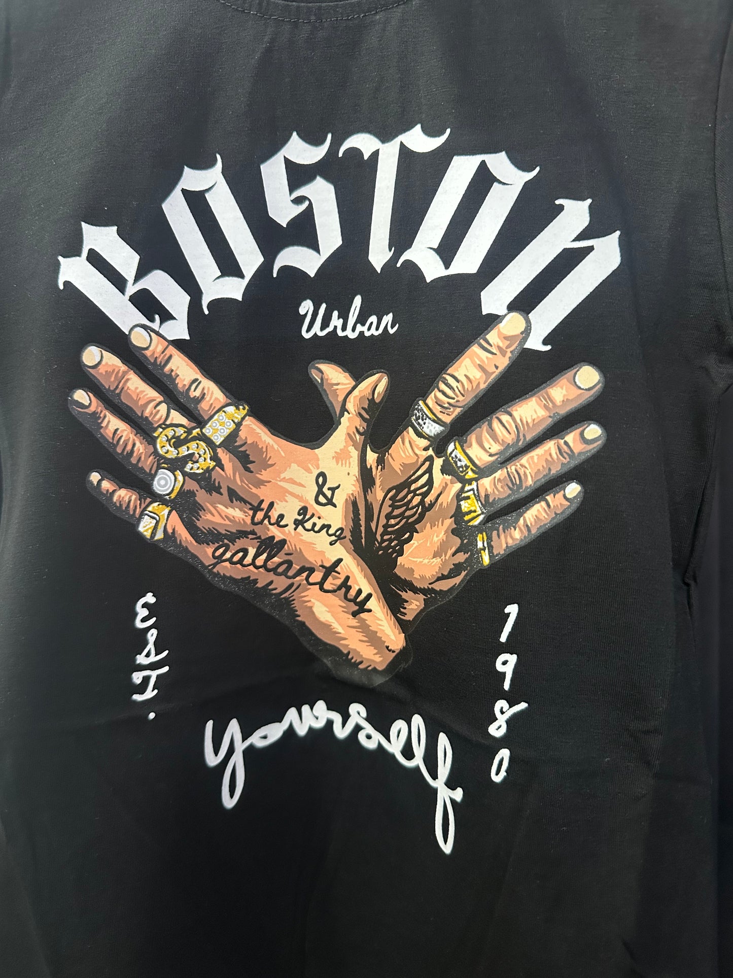 T-shirt Boston nera