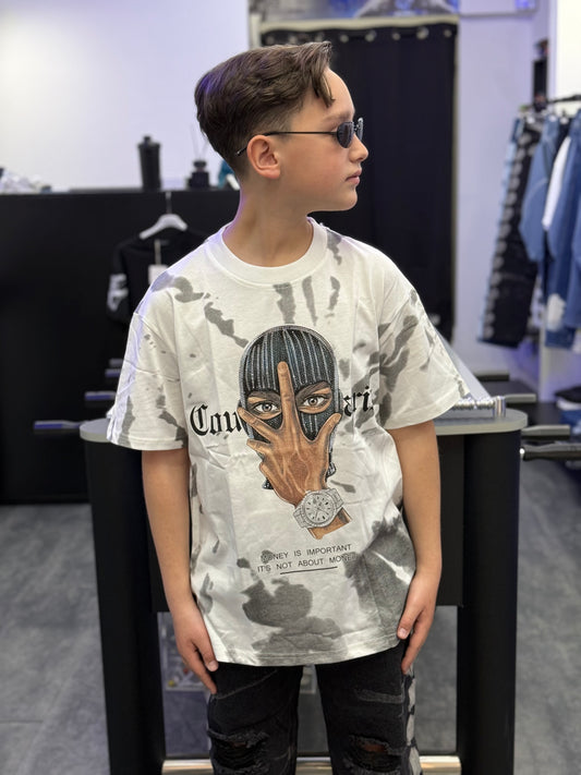 T-shirt stampa con Brillantini