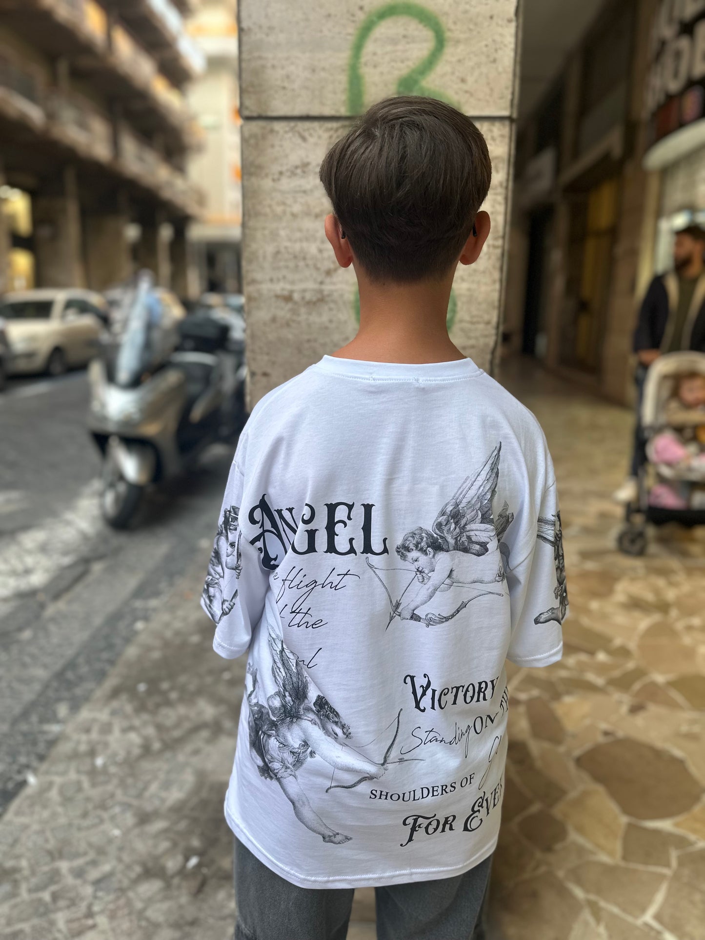 T-shirt over Angel