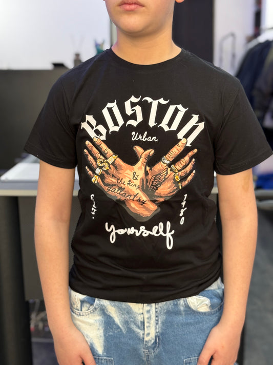 T-shirt Boston nera