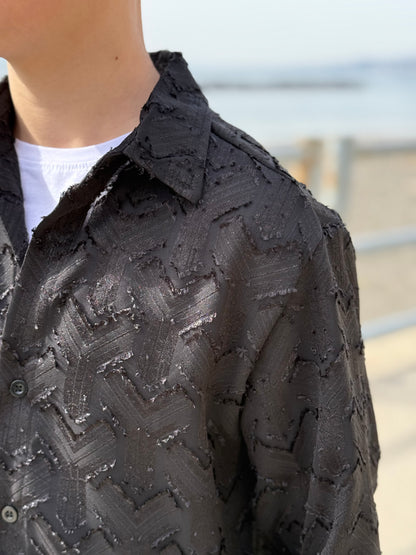 Camicia viscosa nera